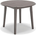 Signature Design by Ashley Shullden Casual Round Dining Small Drop Leaf Table, Seats up to 4, Gray