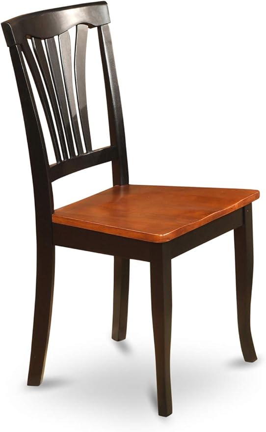 East West Furniture PLAV5-BCH-W 5 Piece Dining Room Furniture Set Includes an Oval Kitchen Table with Butterfly Leaf and 4 Dining Chairs, 42x78 Inch, Black & Cherry