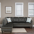 L-Shaped Sectional Sofa, Modern Sectional Couches Home Sofas for Living Room with Movable Chaise, Modular Living Room Sets Furniture for Apartment Bedroom & Office, Grey