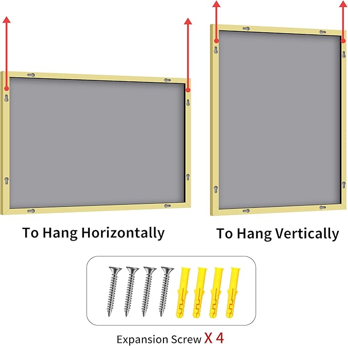 YIROMAN Bathroom Mirror 60"x30", Large Brushed Gold Bathroom Mirror for Over Sink with Aluminum Frame, Rectangular Vanity Mirror with Right Angle, Wall Mirror Hangs Horizontal or Vertical