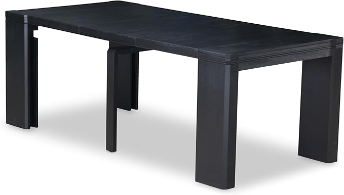X12SI-0C6-48 - 14-piece Dining Room Table Set a Rectangular Dining Table with a coffee Table and 12 coffee Linen Fabric kitchen Chair, 39x120 Inch, Wire Brushed Black