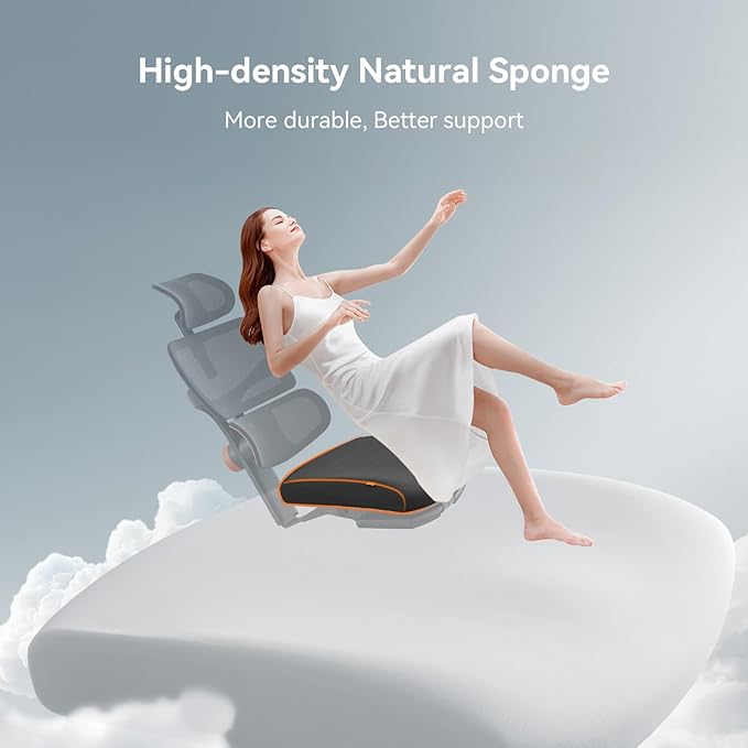 Newtral Office Chair Ergonomic - Home Office Desk Chair, Auto-Following Lumbar Support, 4D Armrest, Seat Depth and Height Adjustable for Long Time Sitting (with Footrest + Laptop Tray, Black)