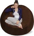 Sofa Sack Bean Bag Chair Cover, 5-Feet, Chocolate