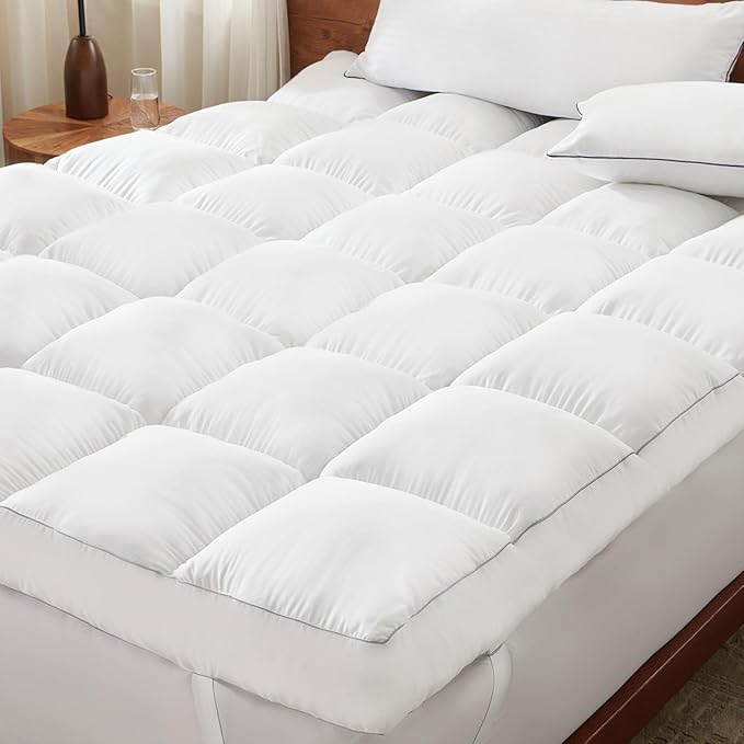 Decroom 5 Inch Memory Foam Mattress Topper Full Size, Filled with Breathable Memory Foam Pillow Topper, Soft Fluffy Supportive Bed Mattress Pad for Back Pain Relief, 75x54x5 Inch