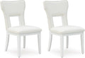 Signature Design by Ashley Chalanna Solid Wood Frame Dining Chair, Set of 2, White