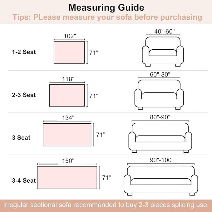 Boho Sofa Cover, Couch Covers for 3 Cushion Couch Sofa Pet Friendly, Sofa Cover Washable, Soft Chenille Living Room Couch Covers Slipcover, Pet Furniture Protecto (1# Orange, 71" x 134")