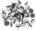 ALIMITOPIA 40pcs Furniture Glide Nail-in Thickened Nylon Chair Glide Slider Furniture Pad Floor Protector for Wooden Furniture Chair Tables Leg Feet(Φ16mm or 0.6";White)