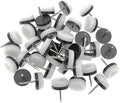 ALIMITOPIA 40pcs Furniture Glide Nail-in Thickened Nylon Chair Glide Slider Furniture Pad Floor Protector for Wooden Furniture Chair Tables Leg Feet(Φ22mm or 0.9";White)