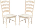 IC International Concepts Set of 2 Maine LadderBack Chairs Dining/Kitchen/Study/Balcony, Solid Wood, Parawood Construction, 20.1"W x 22.6"D x 42.1"H, Ready to Paint or Stain in Any Color, Unfinished