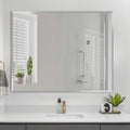 Frameless Beveled Edge Bathroom Mirror 36x24 Inch Rectangle Wall Mirror Explosion Proof and Shatterproof Bathroom Vanity Mirror Wall Mounted Hang Firmly (Horizontal or Vertical)