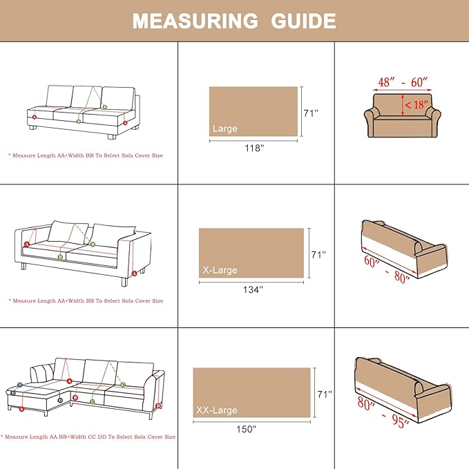 STACYPIK Boho Couch Cover Khaki Triangle Sofa Cover for Dog Cat Anti-Scratch Loveseat Cover Reversible Non Slip Couch Protector for 2 Cushion Couch Chenille Jacquard Couch Cover for Sectional-71X118IN