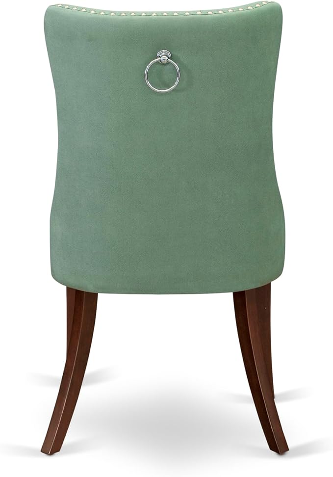 East West Furniture DODA5-MAH-22 5 Piece Kitchen Set Consists of a Rectangle Dining Table with Butterfly Leaf and 4 Polyester Fabric Upholstered Chairs, 42x78 Inch, Mahogany