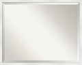 Amanti Art White Bathroom Mirror for Over Sink, 23x29 Breeze Distressed White Rectangle Vanity Mirror, Large Country Rustic Wood Frame, Hangs Horizonally and Vertically, Bathroom Wall Decor, Beveled