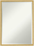 Amanti Art White Bathroom Mirror for Over Sink, 25x19 Paige White Gold Rectangle Vanity Mirror, Medium Modern Contemporary Wood Frame, Hangs Horizonally and Vertically, Bathroom Wall Decor, Beveled