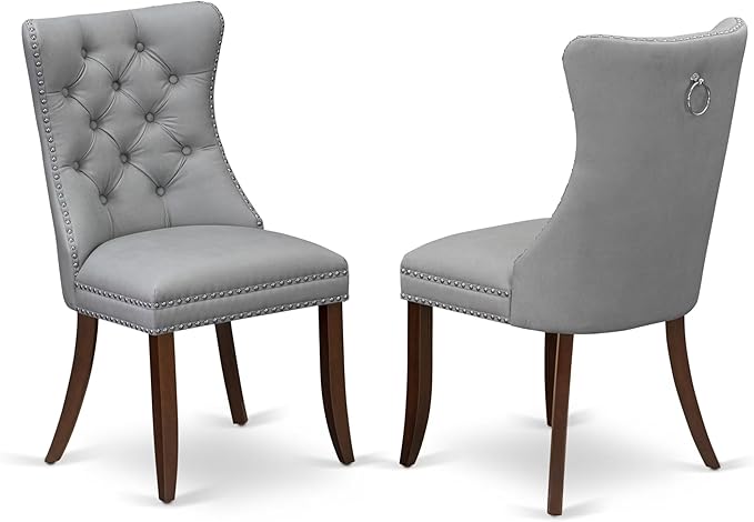 East West Furniture DODA7-MAH-27 7 Piece Dining Set Consists of a Rectangle Kitchen Table with Butterfly Leaf and 6 Polyester Fabric Upholstered Chairs, 42x78 Inch, Mahogany