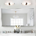 Frameless Beveled Edge Bathroom Mirror 55x30 Inch Rectangle Wall Mirror Explosion Proof and Shatterproof Bathroom Vanity Mirror Wall Mounted Hang Firmly (Horizontal or Vertical)