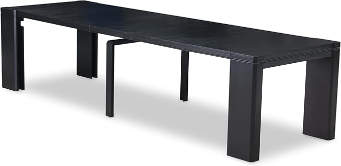 X12SI-0C6-48 - 14-piece Dining Room Table Set a Rectangular Dining Table with a coffee Table and 12 coffee Linen Fabric kitchen Chair, 39x120 Inch, Wire Brushed Black