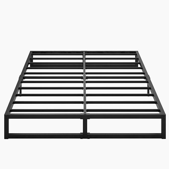 9 Inch California King Bed Frames No Box Spring Needed Heavy Duty Metal Cal King Platform for Mattress Foundation, Noise Free, Easy Assembly, Black