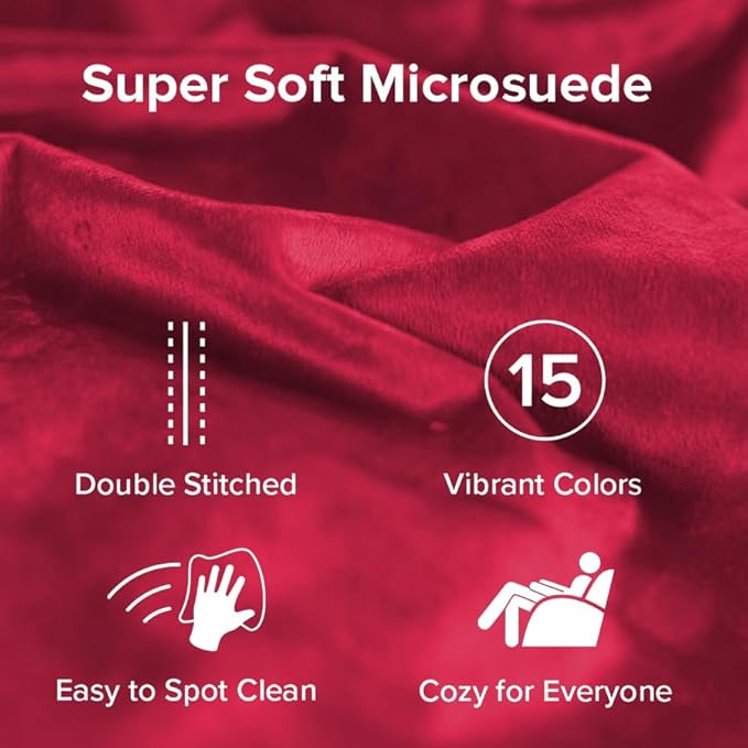 Sofa Sack Bean Bag Chair - Plush, Ultra Soft - Memory Foam Bean Bag Chair with Microsuede Cover - Stuffed Foam Filled Furniture and Accessories for Dorm Room 3 Feet - Cinnabar