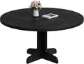Garvee 47 Inch Round Dining Table for 4, Farmhouse Kitchen Dining Room Circle Dinner Table, Kitchen Dining Room Furniture, Black (Table Only)
