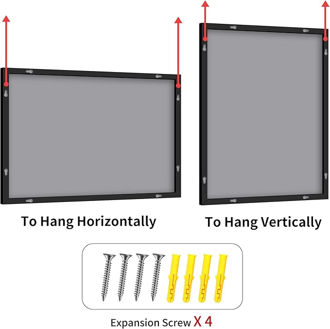 YIROMAN Bathroom Mirror 72"x30", Large Matte Black Bathroom Mirror for Over Sink with Aluminum Frame, Rectangular Vanity Mirror with Right Angle, Wall Mirror Hangs Horizontal or Vertical, Shatterproof