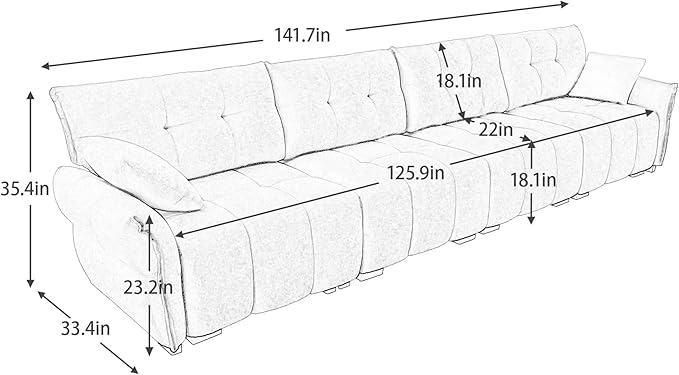 Modern Chenille Fabric 4-Seat Sofa w/ 2 Pillows, Premium Upholstery Living Room Couch with Tufted Backrest & Comfortable Armrests and High-Resilience Memory Foam Cushions,Green