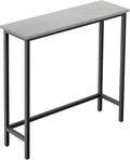 HollyHOME Narrow Hallway Table, 29.5" Small Console Table, Slim Entryway Table, Sofa Table, for Hallway, Bedroom, Living Room, Foyer, Dark Grey Visit The Store