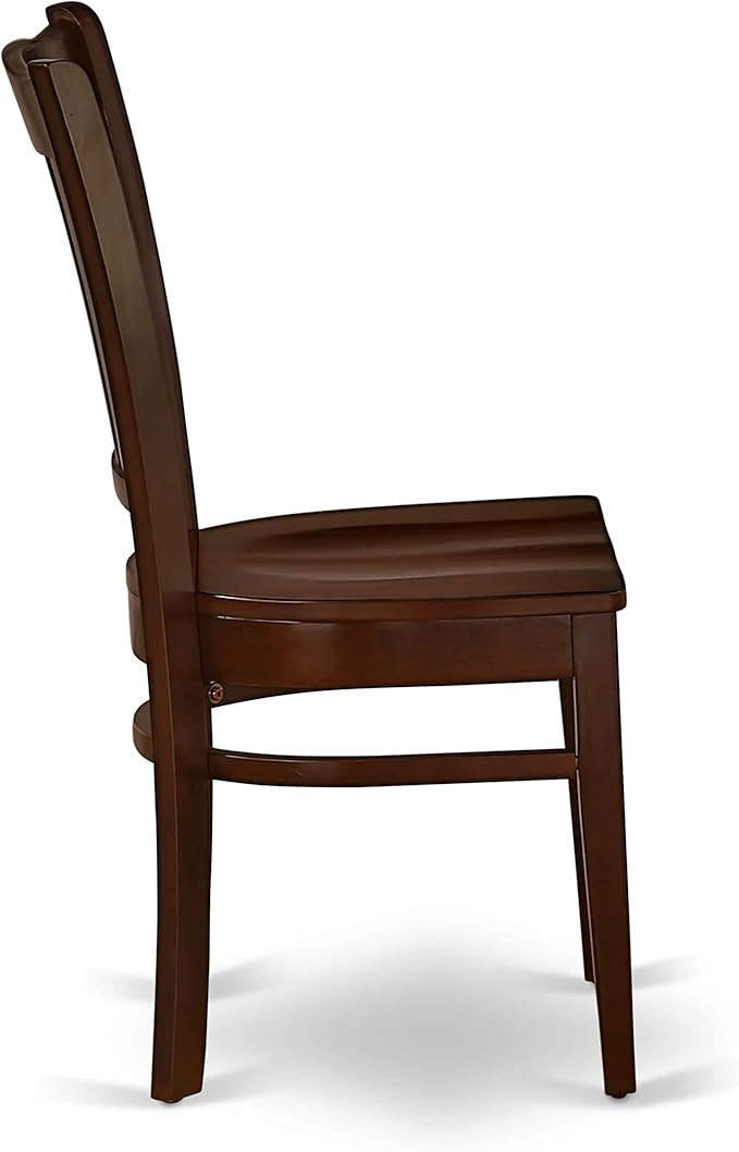 East West Furniture NDGR5-MAH-W 5 Piece Kitchen Table Set for 4 Includes a Rectangle Dining Table with Dropleaf and 4 Dining Room Chairs, 30x48 Inch, Mahogany