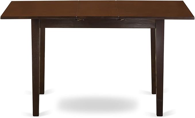 East West Furniture NODA5-MAH-C 5 Piece Dining Table Set for 4 Includes a Rectangle Kitchen Table with Butterfly Leaf and 4 Linen Fabric Kitchen Dining Chairs, 32x54 Inch, Mahogany