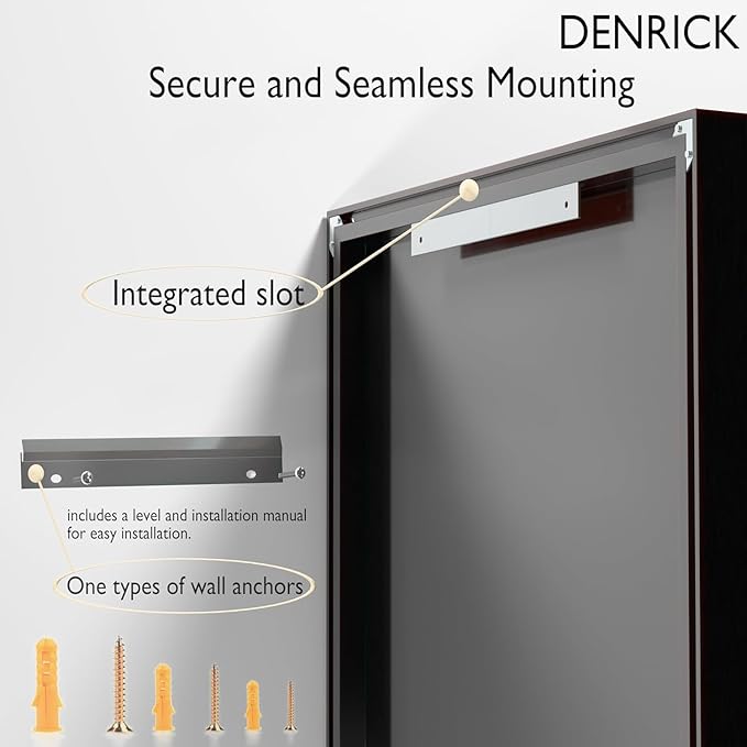 DENRICK 20X36 Wall Mounted Large Bathroom Mirror Black Bathroom Rectangular Vanity Mirror Matte Black Wall Mirror Metal Framed Farmhouse Mirrors Aluminum Frame Modern Rectangle Mirrors