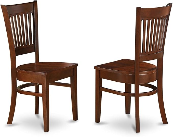 East West Furniture DLVA5-ESP-W 5 Piece Kitchen Table Set for 4 Includes a Round Dining Room Table with Dropleaf and 4 Solid Wood Seat Chairs, 42x42 Inch, Espresso