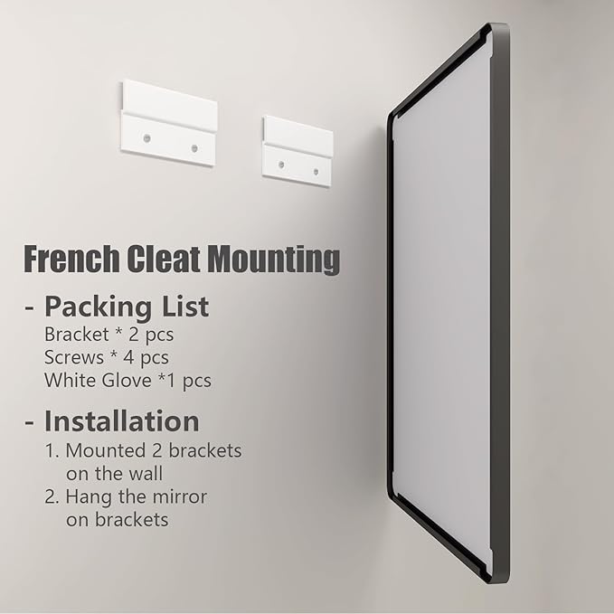 60x28 Black Framed Bathroom Mirror, Large Matte Black Bathroom Vanity Mirror for Wall, Rounded Rectangle Bathroom Mirror, Shatterproof (Horizontally/Vertically)