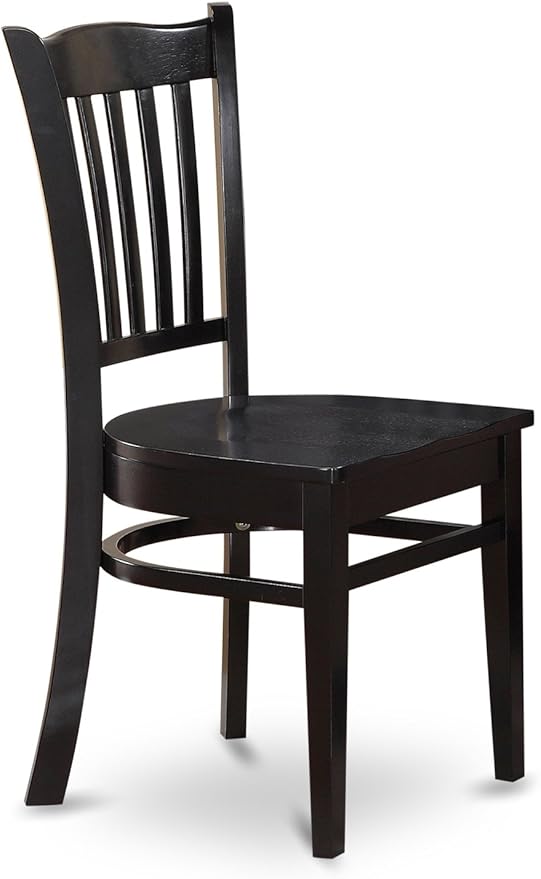 East West Furniture LGGR9-BLK-W 9 Piece Modern Dining Table Set Includes a Rectangle Wooden Table with Butterfly Leaf and 8 Dining Chairs, 42x84 Inch, Black