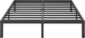 10 Inch King Size Bed Frame, Platform Metal Bed Frame King Heavy Duty Steel Slat Mattress Foundation, No Box Spring Needed, Easy Assembly, Noise-Free, Black
