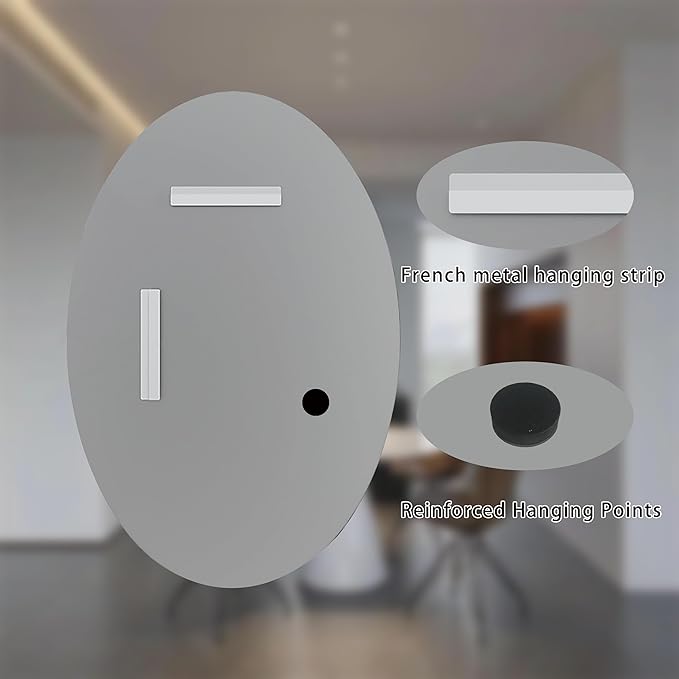 Oval Bathroom Mirror, 22X30 inch Oval Frameless Mirror, Frameless Mirrors for Bathroom,Beveled Bathroom Mirror.