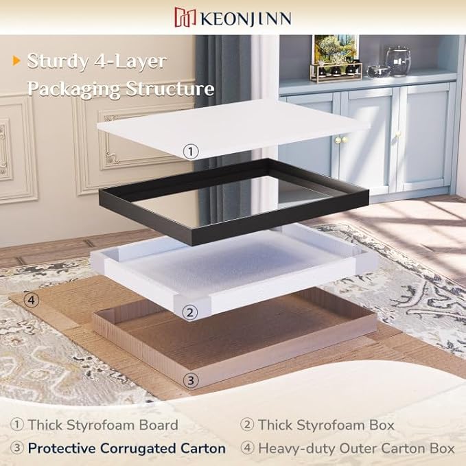 Keonjinn Black Bathroom Mirror 16 x 20 Inch Metal Framed Matte Black Mirror, Rectangular Wall Mount Mirror Square Corner Modern Farmhouse Bathroom Vanity Mirror for Over Sink(Horizontal/Vertical)