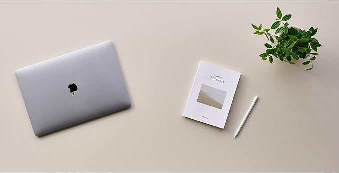 Kaboon Universal Tabletop 45"x20", Solid One-Piece Melamine Table Top, L-Desk Floating Desk DIY, Home and Office, Leather/Ivory
