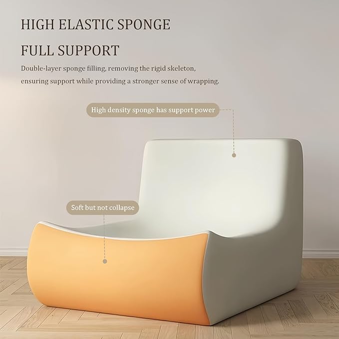 Bean Bag Chair - Memory Foam Bean Bag Chair for Adults, Comfy High-Resilience Single Sofa, Small Space Floor Chair, Chaise Lounge for Living Room, Bedroom (Dark Green, Wrinkles)