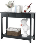 TaoHFE Black Console Table, 39.4"x11.8"x31.5"(L*W*H)