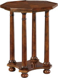 Hekman Furniture Bald Head Island Round Side Table – Macadamia Finish, Single Shelf, Sunburst Veneer Top with Raised Edge, Rustic American Cherry Veneers & Select Solids, Mid Century Home Furniture