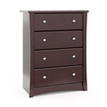 Storkcraft Crescent 4 Drawer Chest (Espresso) – GREENGUARD Gold Certified, Easy-to-Match Chest of Drawers for Nursery and Kids Bedroom, Dresser Organizer for Children’s Bedroom