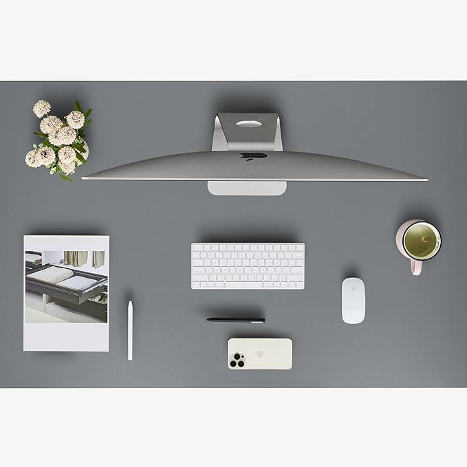 Kaboon 36x20 inch Table Top Universal, Solid One-Piece Desktop, Reversible Melamine Countertop, Double Desks, L-Desk DIY, Gray