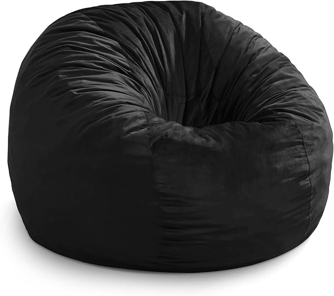 Hobestluk 4FT Bean Bag Chair Giant Bean Bag Chairs for Adults Large Bean Chairs with Removable Cover, Beanbag Chair with Filler, Adult Bean Bag Chairs for Living Room, Bedroom