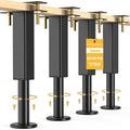 4PCS Adjustable Height Bed Support Legs, 7.3-12 In, Metal Heavy Furniture Legs with Rubber Non-Slip Base for Sofa/Cabinet/Couch/Dresser/Table, Furniture Feet Replacement for King Queen Bed Frame Slat