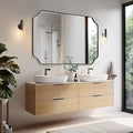 ANDY STAR Matte Black Mirror 24x40 Inch, Scalloped Mirror for Bathroom, Unique Rectangular Bathroom Mirror in Premium Stainless Steel Metal Frame 1’’ Deep, Hangs Vertically/Horizontally