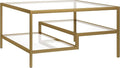 Henn&Hart Lovett Coffee Table, 20" Wide, Gold