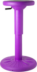 ActiveChairs Adjustable Wobble Stool, Flexible Classroom Seating, Improves Focus, Posture & Helps ADHD/ADD, Sensory Chair, Active Desk Chairs, Adjusts from 16.65" to 23.75", Ages 13-18, Purple