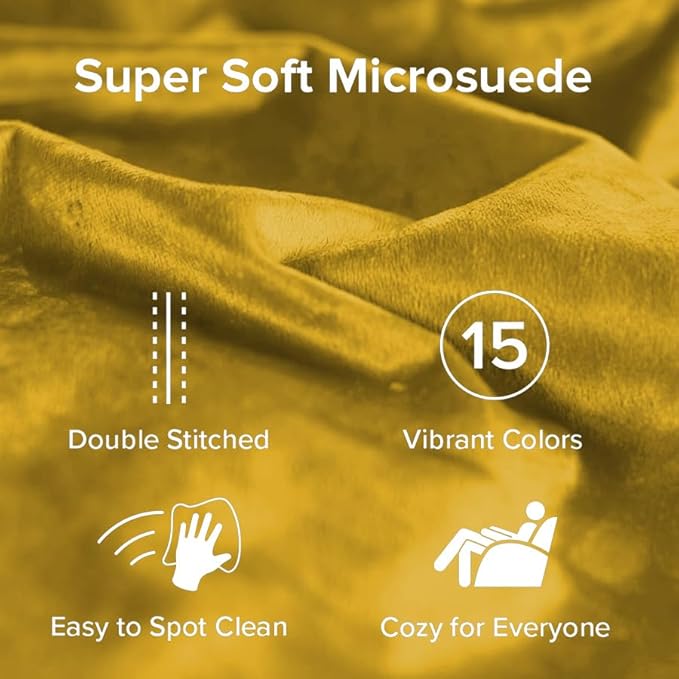 Sofa Sack Bean Bag Chair - Plush, Ultra Soft - Memory Foam Bean Bag Chair with Microsuede Cover - Stuffed Foam Filled Furniture and Accessories for Dorm Room 3 Feet - Lemon