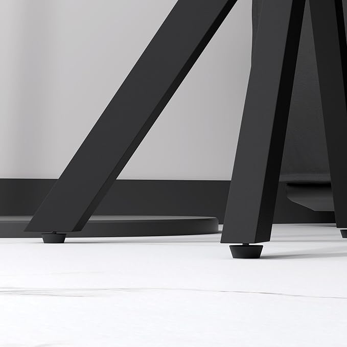 Square Side Table Set of 2, Modern Stylish End Table with Faux Marble Top and Black Metal Legs,Durable Sofa Side Table for Living Room Bedroom