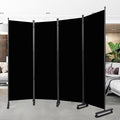 Room Divider Portable 88'' Partition Room Dividers and Folding Privacy Screens 4 Panel Wall Divider for Room Separation, Freestanding Fabric Room Divider Panel with Wheels for Home Office Hospital